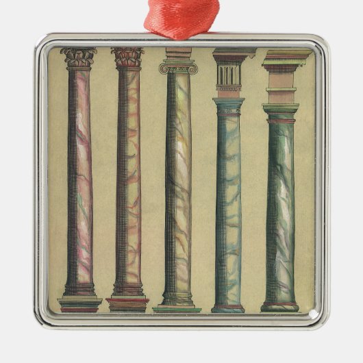  architectuur, de 5 Architecturaal Orden Metalen Ornament (Voorkant)