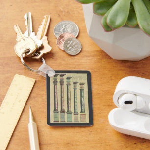 architectuur, de 5 Architecturaal Orden Sleutelhanger