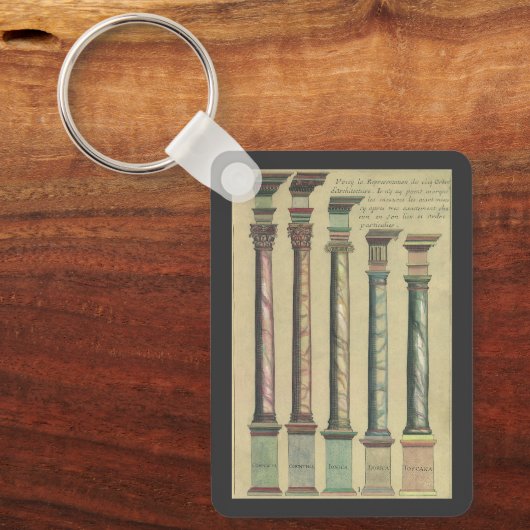  architectuur, de 5 Architecturaal Orden Sleutelhanger (Voorkant)