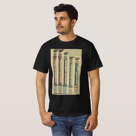  architectuur, de 5 Architecturaal Orden T-shirt (Voorkant volledig)