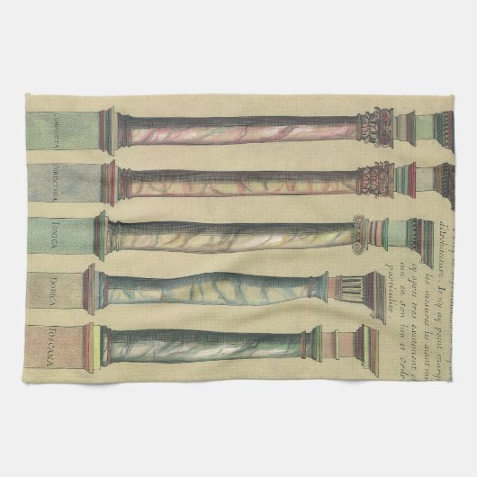  architectuur, de 5 Architecturaal Orden Theedoek (Horizontaal)