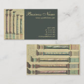  architectuur, de 5 Architecturaal Orden Visitekaartje (Voorkant / Achterkant)