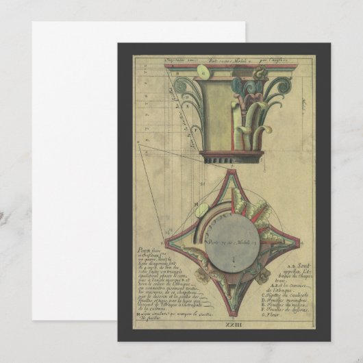  architectuur, decoratief kapitaal kroon (Voorkant / Achterkant)