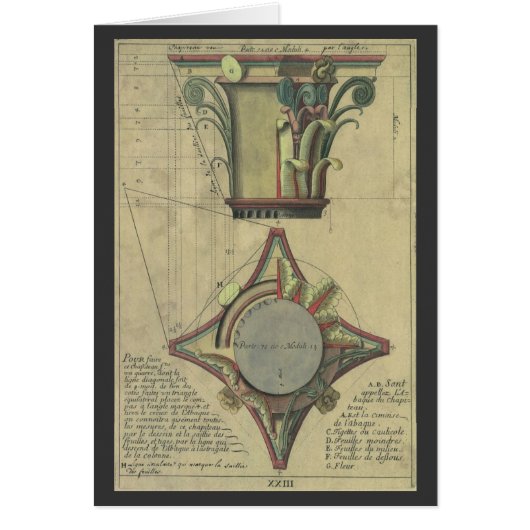  architectuur, decoratief kapitaal kroon (Voorkant)