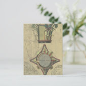  architectuur, decoratief kapitaal kroon briefkaart (Staand voorkant)