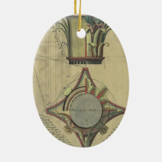  architectuur, decoratief kapitaal kroon keramisch ornament (Achterkant)