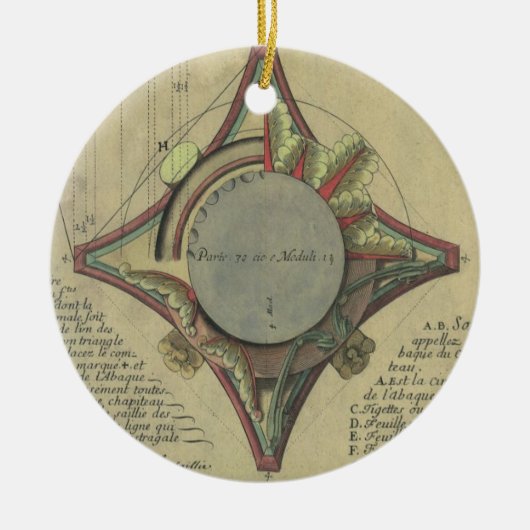  architectuur, decoratief kapitaal kroon keramisch ornament (Voorkant)