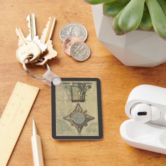  architectuur, decoratief kapitaal kroon sleutelhanger (Bureau)