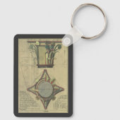  architectuur, decoratief kapitaal kroon sleutelhanger (Achterkant)