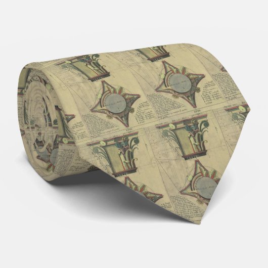  architectuur, decoratief kapitaal kroon stropdas (Opgerold)