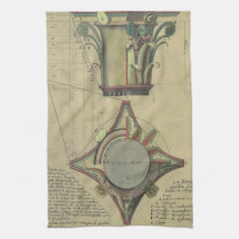  architectuur, decoratief kapitaal kroon theedoek