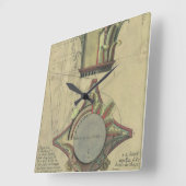  architectuur, decoratief kapitaal kroon vierkante klok (Hoek)