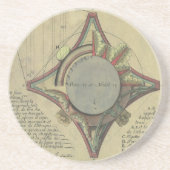  architectuur, decoratief kapitaal kroon zandsteen onderzetter (Voorkant)