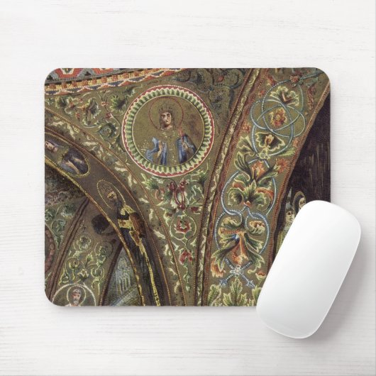  architectuur, decoratieve arm in een kerk muismat (Met muis)