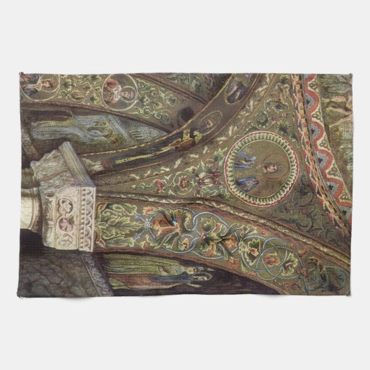  architectuur, decoratieve arm in een kerk theedoek (Horizontaal)