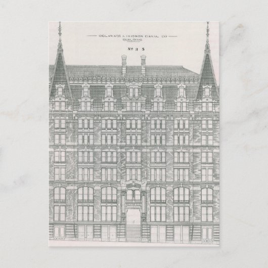 architectuur, Delaware & Hudson Canal Co. Briefkaart (Voorkant)