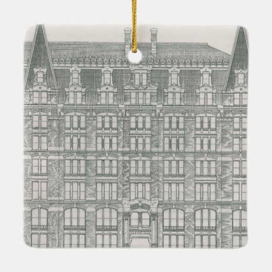 architectuur, Delaware & Hudson Canal Co. Keramisch Ornament (Achterkant)