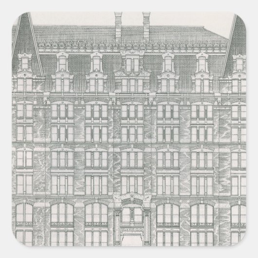  architectuur, Delaware & Hudson Canal Co. Vierkante Sticker (Voorkant)