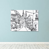 Architectuur | Dinan, Bretagne, Frankrijk Canvas Afdruk (Insitu (Houten vloer))