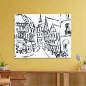 Architectuur | Dinan, Bretagne, Frankrijk Canvas Afdruk (Insitu (Woonkamer))