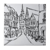 Architectuur | Dinan, Bretagne, Frankrijk Tegeltje (Voorkant)