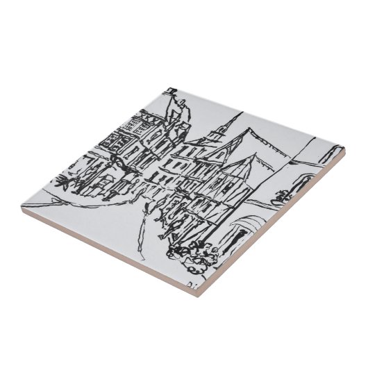 Architectuur | Dinan, Bretagne, Frankrijk Tegeltje (Zijkant)