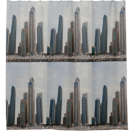 Architectuur Dubai Marina Douchegordijn (Voorkant)