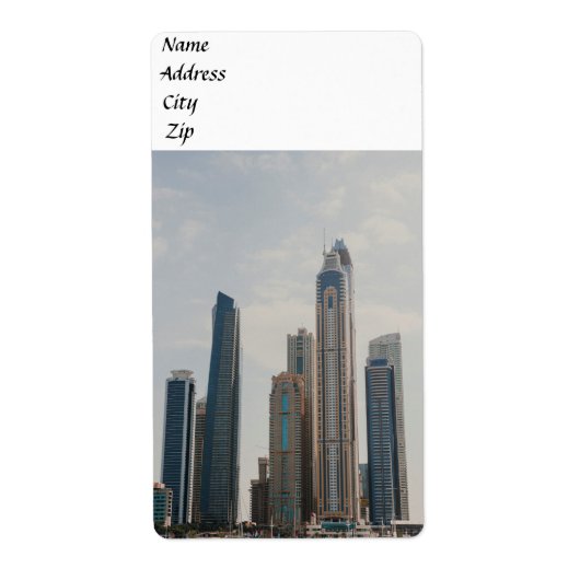 Architectuur Dubai Marina Etiket (Voorkant)