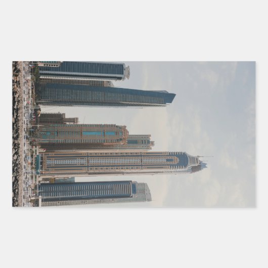 Architectuur Dubai Marina Rechthoekige Sticker (Voorkant)