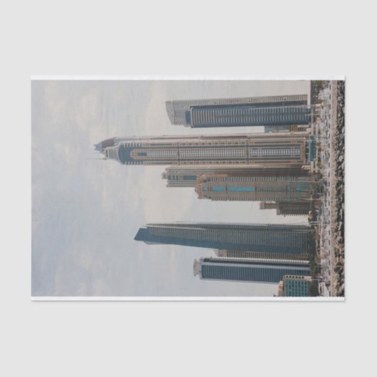 Architectuur Dubai Marina Tissuepapier (Voorkant)