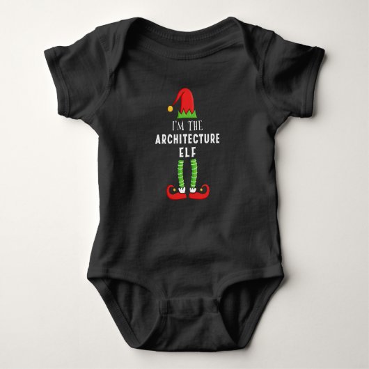 Architectuur Elf kerstcadeau Romper (Voorkant)