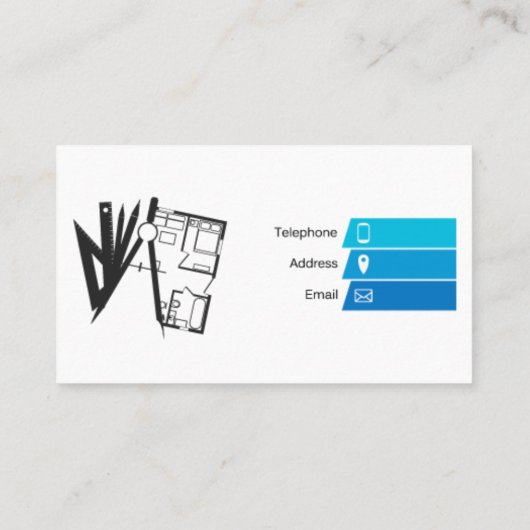 Architectuur en visitekaartje voor de bouw (Achterkant)