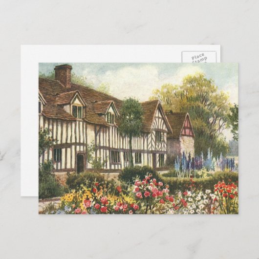  architectuur — Formele tuin Engels Katoen Briefkaart (Voorkant / Achterkant)