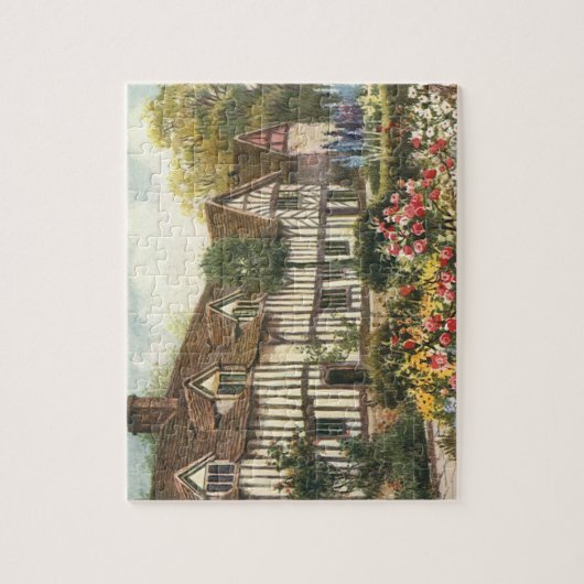  architectuur — Formele tuin Engels Katoen Legpuzzel (Verticaal)