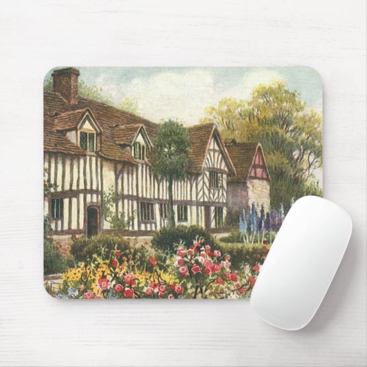  architectuur — Formele tuin Engels Katoen Muismat (Met muis)