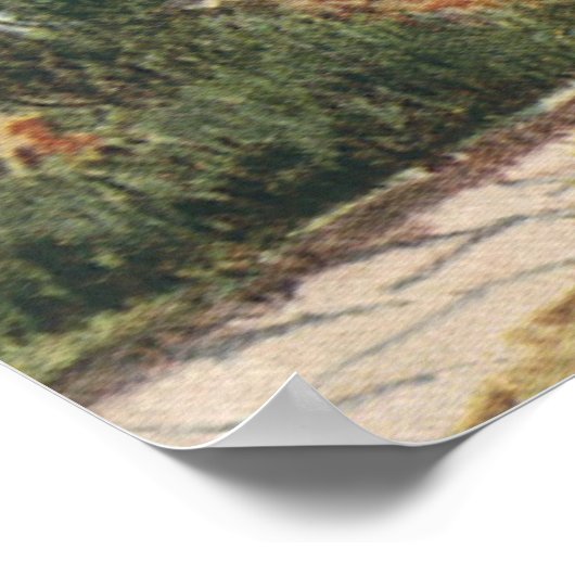 architectuur — Formele tuin Engels Katoen Poster (Hoek)