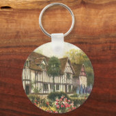  architectuur — Formele tuin Engels Katoen Sleutelhanger (Achterkant)