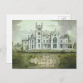 architectuur, Franse "Chateau Floor Plans" Briefkaart (Voorkant / Achterkant)