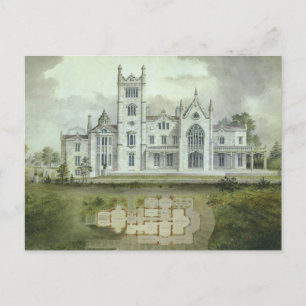  architectuur, Franse "Chateau Floor Plans" Briefkaart