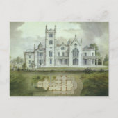 architectuur, Franse "Chateau Floor Plans" Briefkaart (Voorkant)