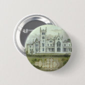  architectuur, Franse "Chateau Floor Plans" Ronde Button 5,7 Cm (Voorkant /achterkant)