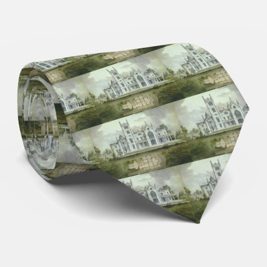  architectuur, Franse "Chateau Floor Plans" Stropdas (Opgerold)