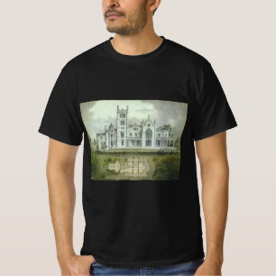 architectuur, Franse "Chateau Floor Plans" T-shirt