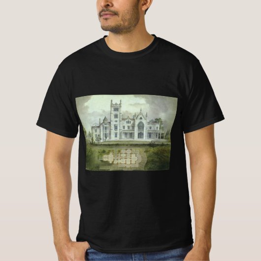  architectuur, Franse "Chateau Floor Plans" T-shirt (Voorkant)