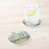  architectuur, Franse "Chateau Floor Plans" Zandsteen Onderzetter (Zijkant)