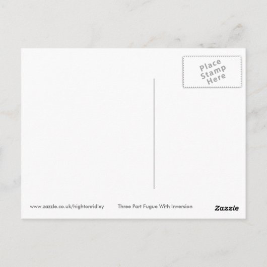 Architectuur Fugue - Abstracte fijne kunst Briefkaart (Achterkant)