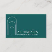 Architectuur Geometrie Interieur Ontwerper groen Visitekaartje (Voorkant)