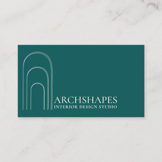 Architectuur Geometrie Interieur Ontwerper groen Visitekaartje (Voorkant)