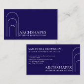 Architectuur Geometrie Interieurontwerper Marine Visitekaartje (Voorkant / Achterkant)