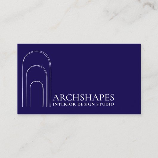 Architectuur Geometrie Interieurontwerper Marine Visitekaartje (Voorkant)